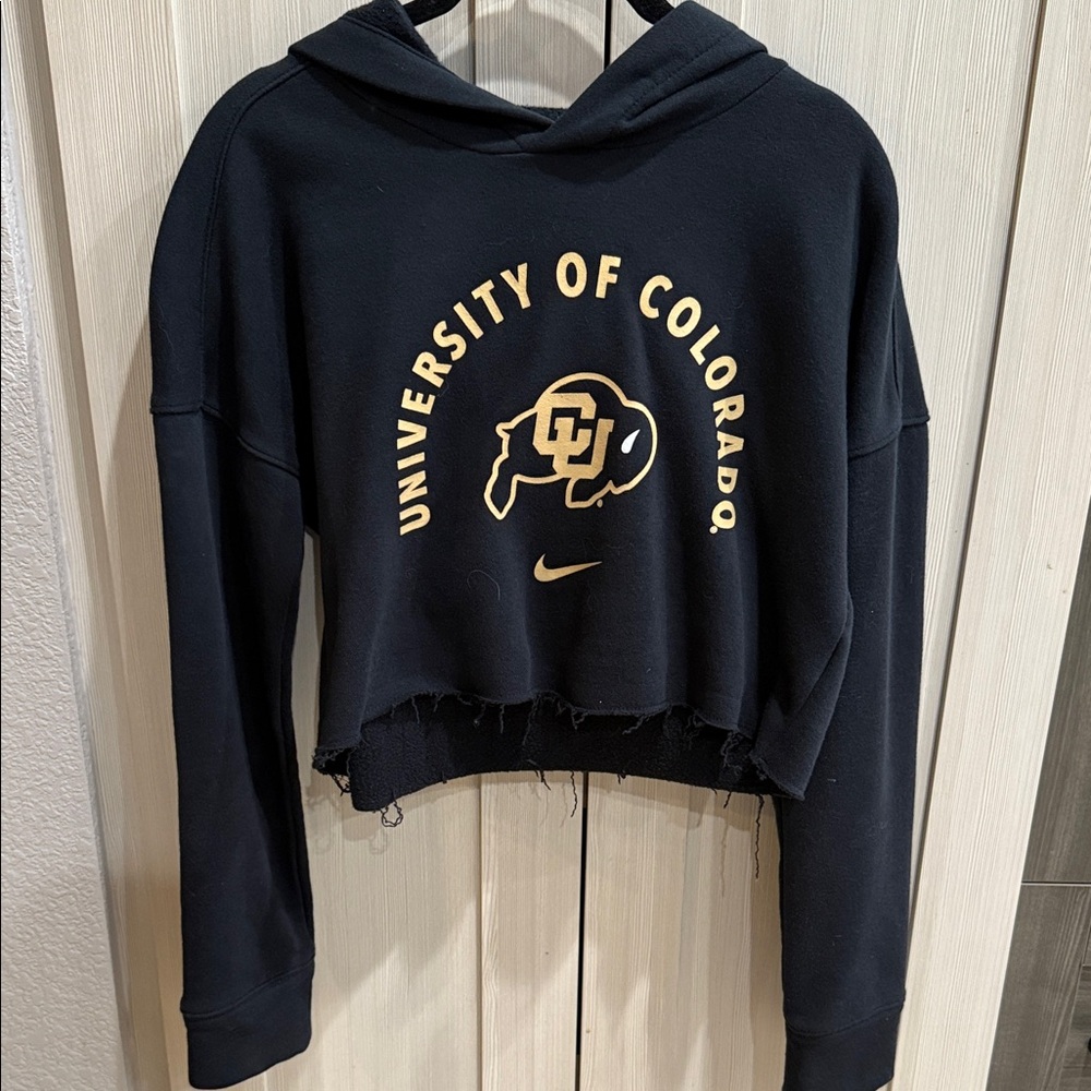 Nike Black University of Colorado Cropped Hoodie